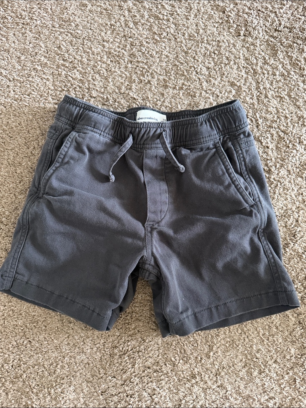 abercrombie kids Charcoal Drawstring Elastic Waist Shorts